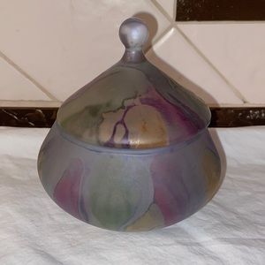 Vintage Israeli originals Rueven Nouveau Art Glass trinket candy dish